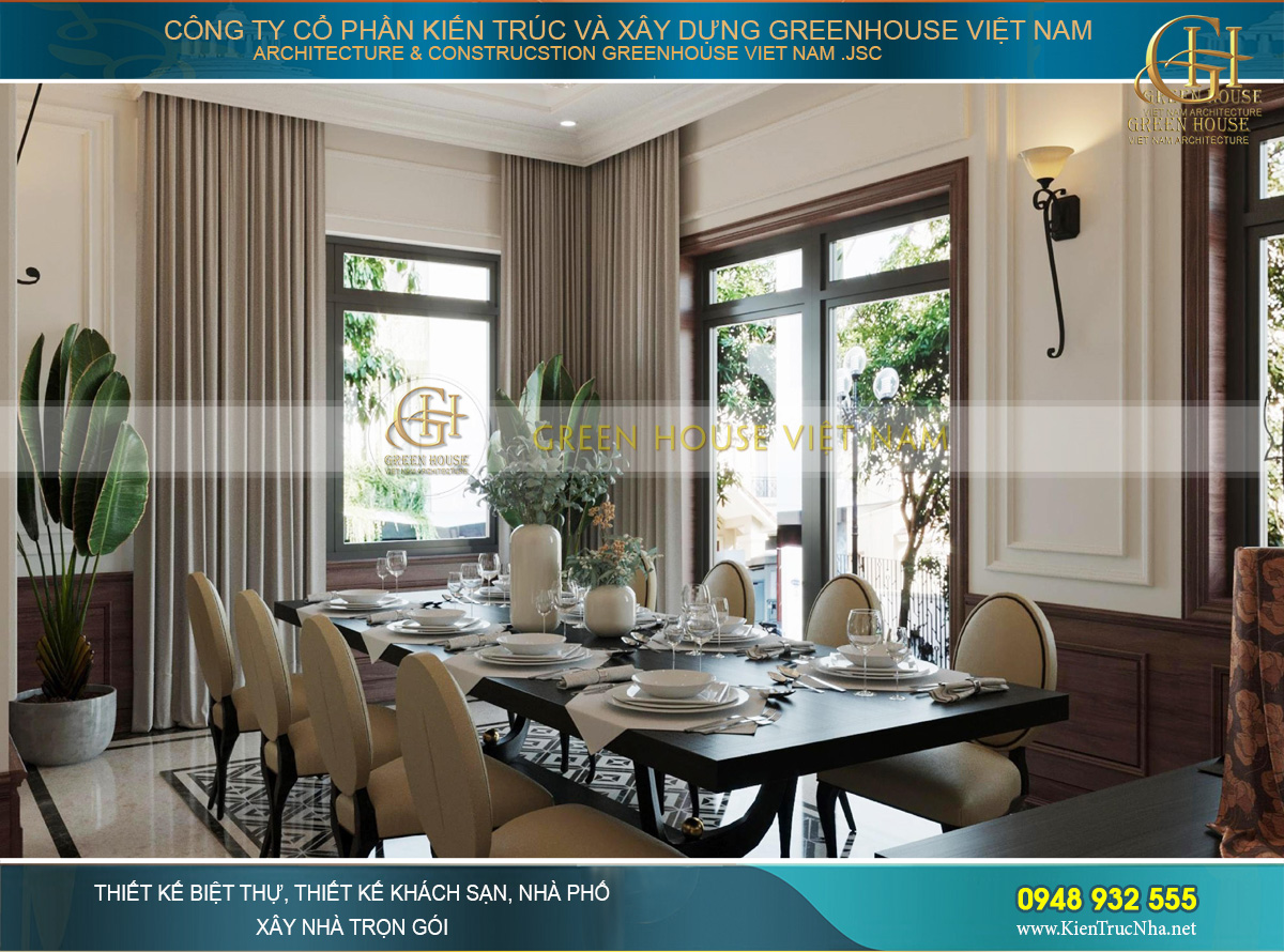 Thiết kế nội thất phong cách Luxury cho biệt thự 4 tầng 150m2 