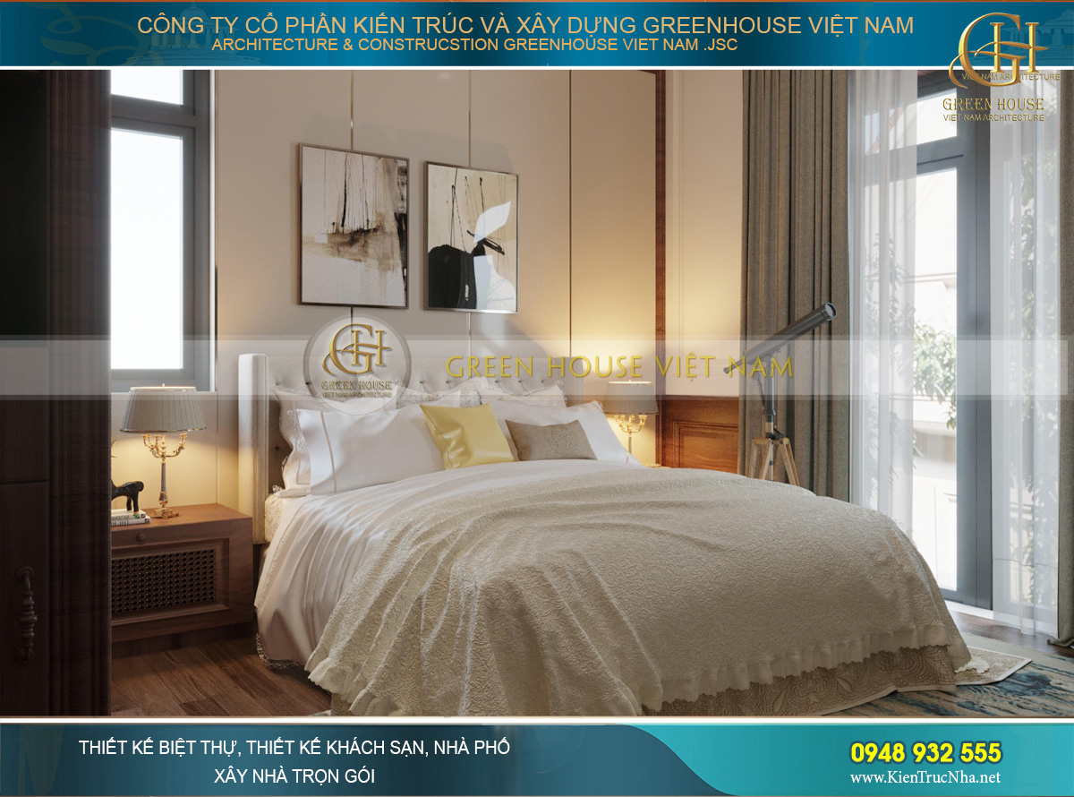 Thiết kế nội thất phong cách Luxury cho biệt thự 4 tầng 150m2 