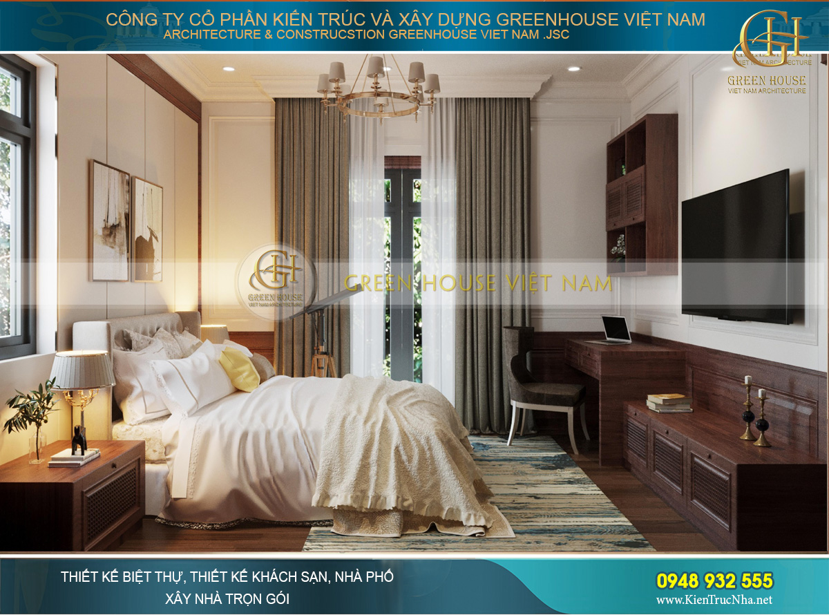 Thiết kế nội thất phong cách Luxury cho biệt thự 4 tầng 150m2 