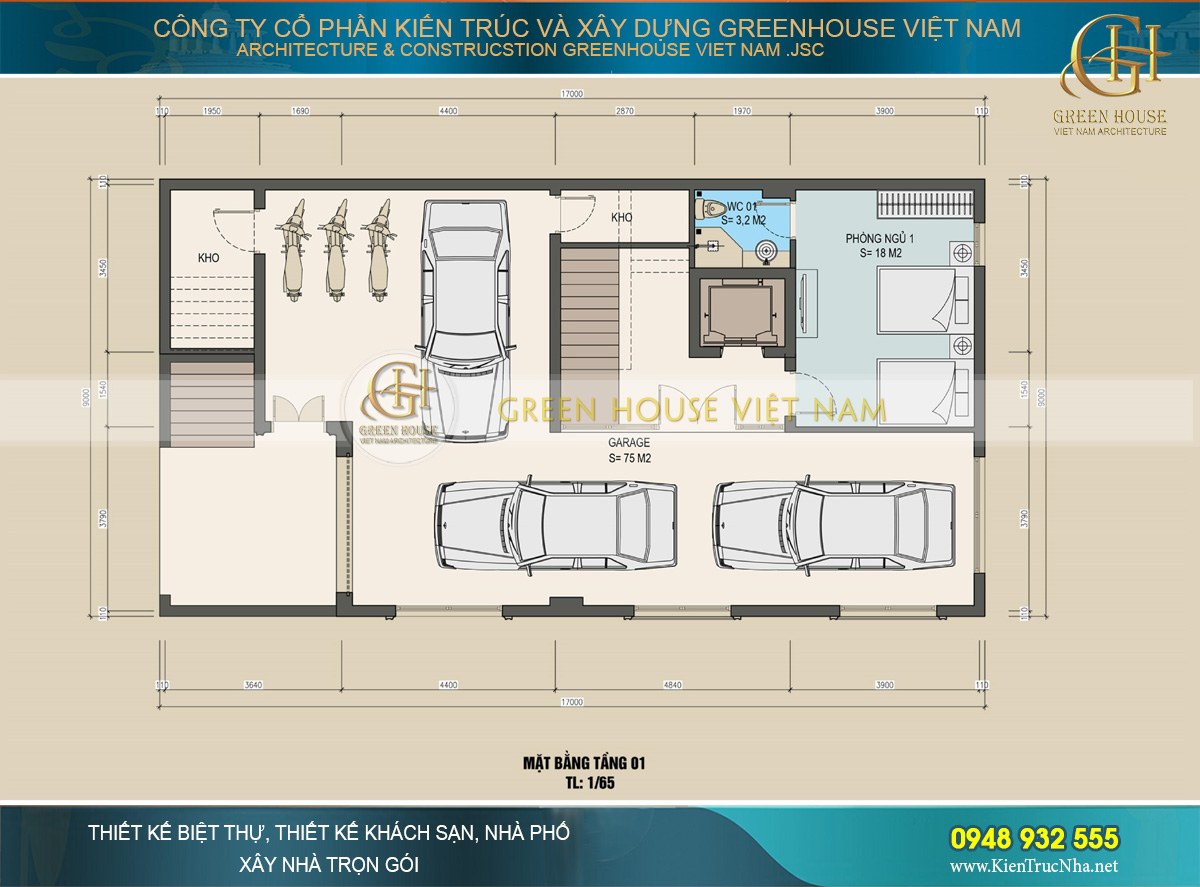 Thiết kế nội thất phong cách Luxury cho biệt thự 4 tầng 150m2 