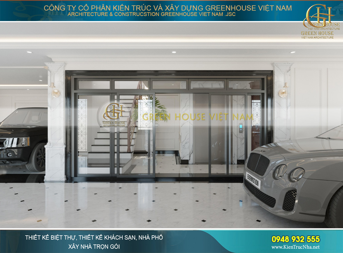Thiết kế nội thất phong cách Luxury cho biệt thự 4 tầng 150m2 