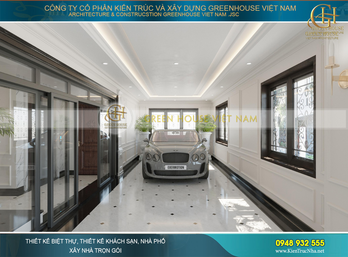 Thiết kế nội thất phong cách Luxury cho biệt thự 4 tầng 150m2 