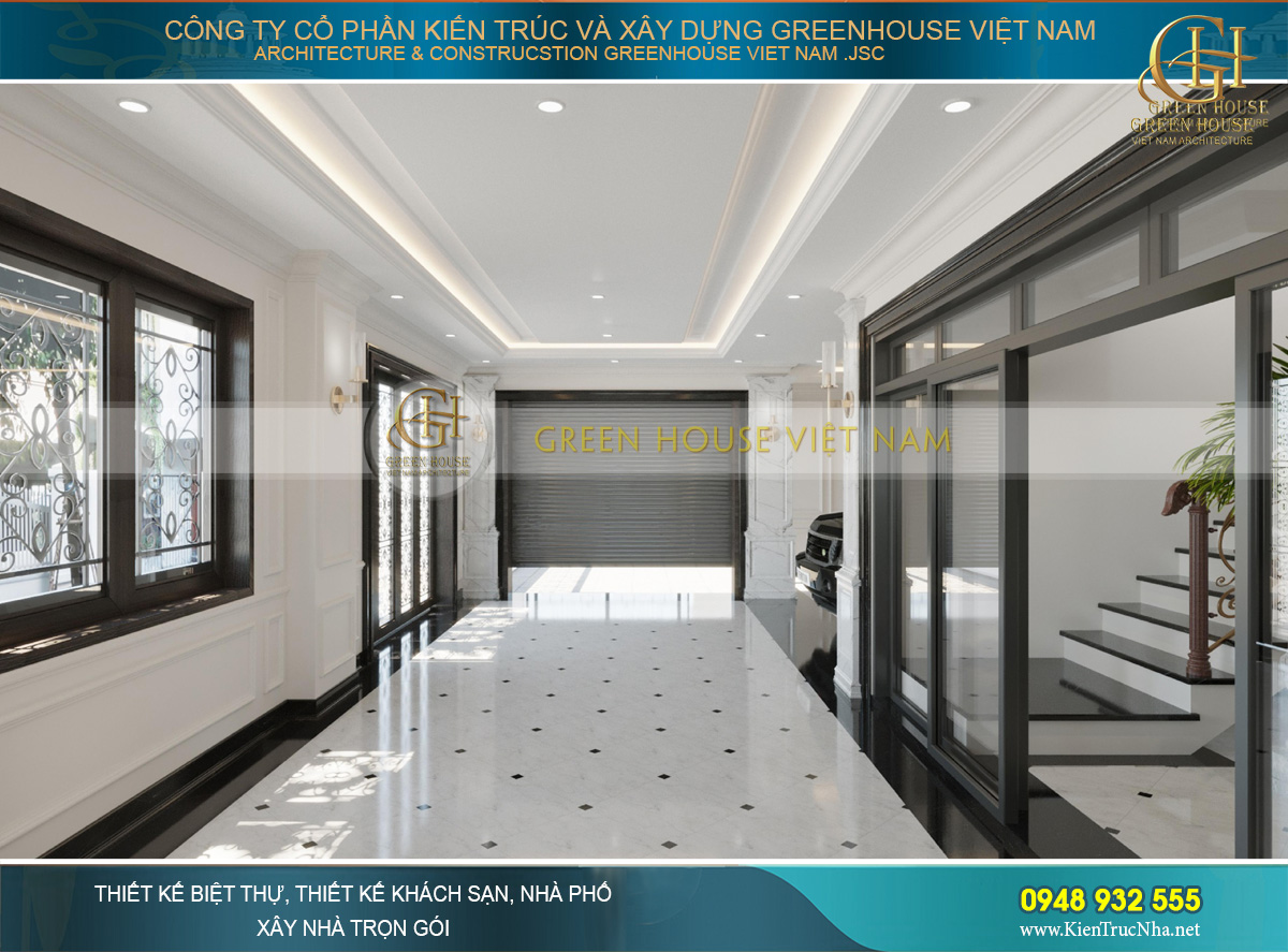 Thiết kế nội thất phong cách Luxury cho biệt thự 4 tầng 150m2 