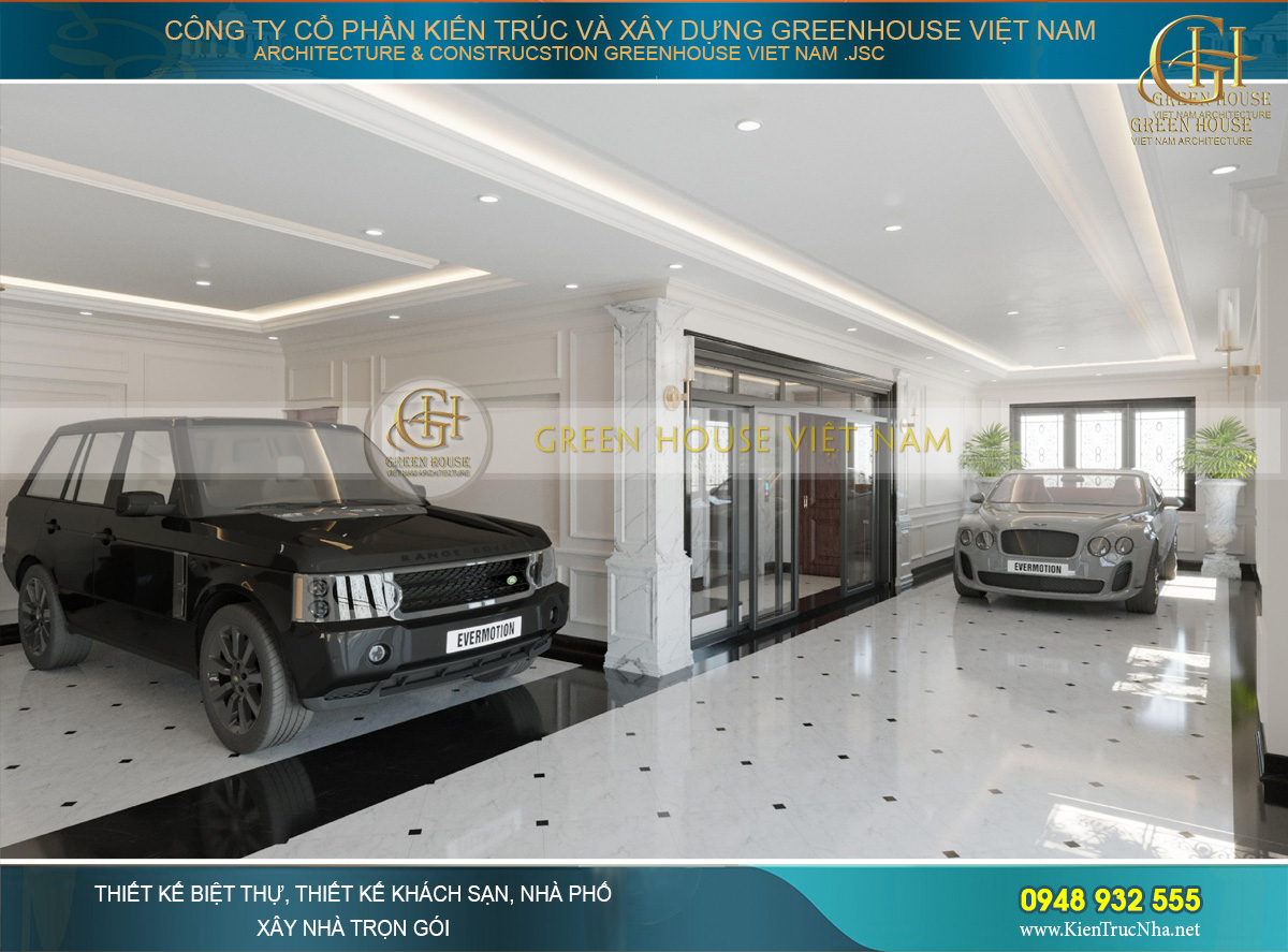 Thiết kế nội thất phong cách Luxury cho biệt thự 4 tầng 150m2 