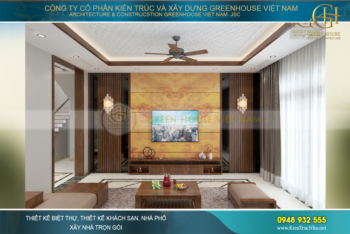 thiết kế nội thất biệt thự hiện đại 3 tầng