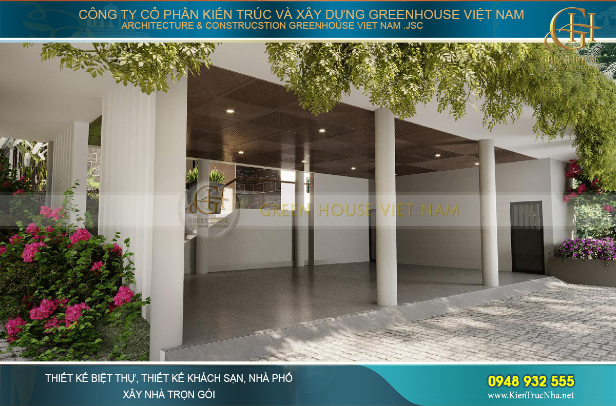 thiết kế nội thất biệt thự hiện đại 2 tầng 460M2