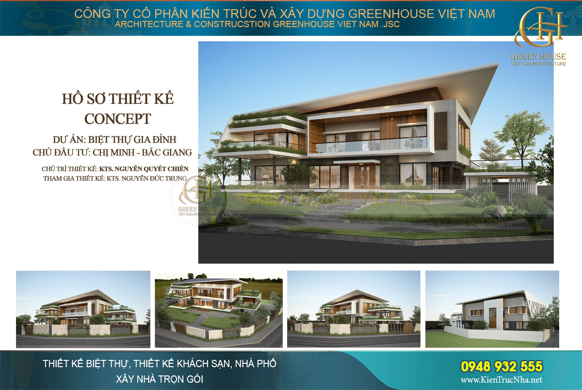 thiết kế nội thất biệt thự hiện đại 2 tầng 460M2