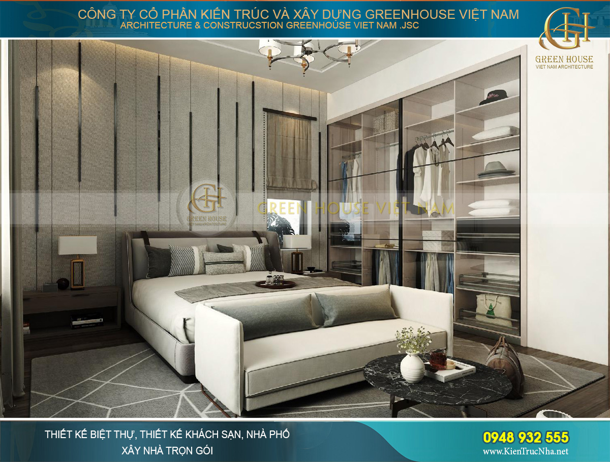 thiết kế nội thất biệt thự hiện đại 2 tầng