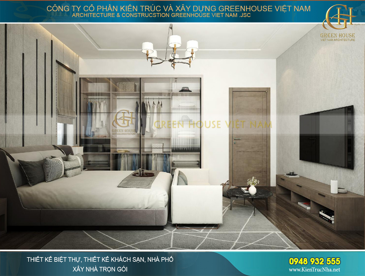 thiết kế nội thất biệt thự hiện đại 2 tầng