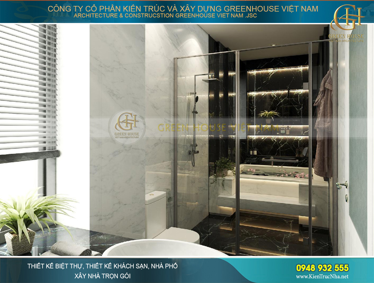 thiết kế nội thất biệt thự hiện đại 2 tầng