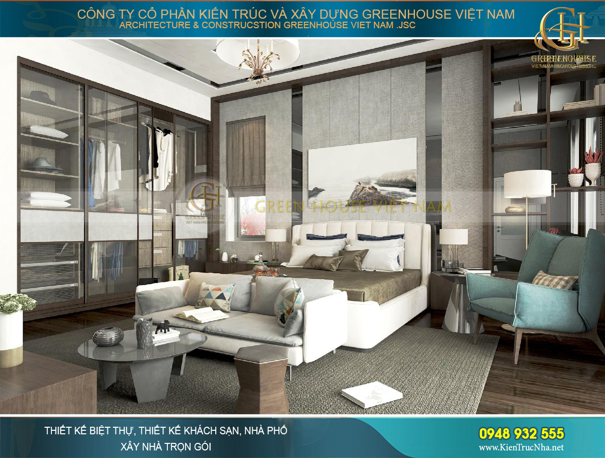 thiết kế nội thất biệt thự hiện đại 2 tầng