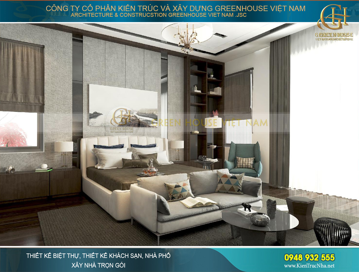 thiết kế nội thất biệt thự hiện đại 2 tầng