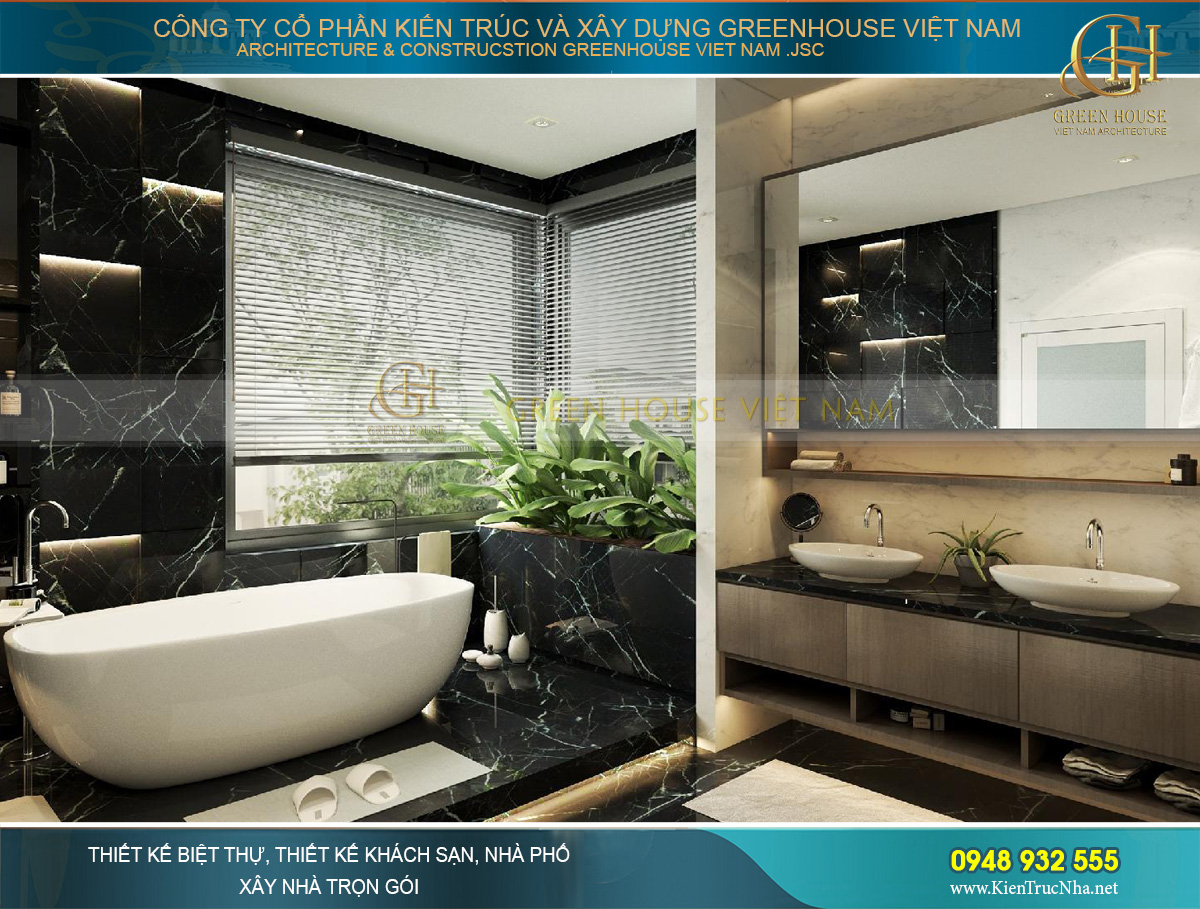 thiết kế nội thất biệt thự hiện đại 2 tầng