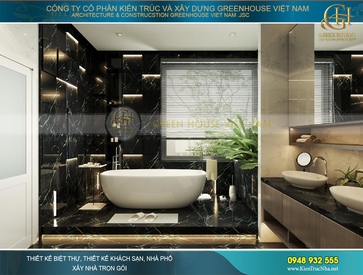 thiết kế nội thất biệt thự hiện đại 2 tầng