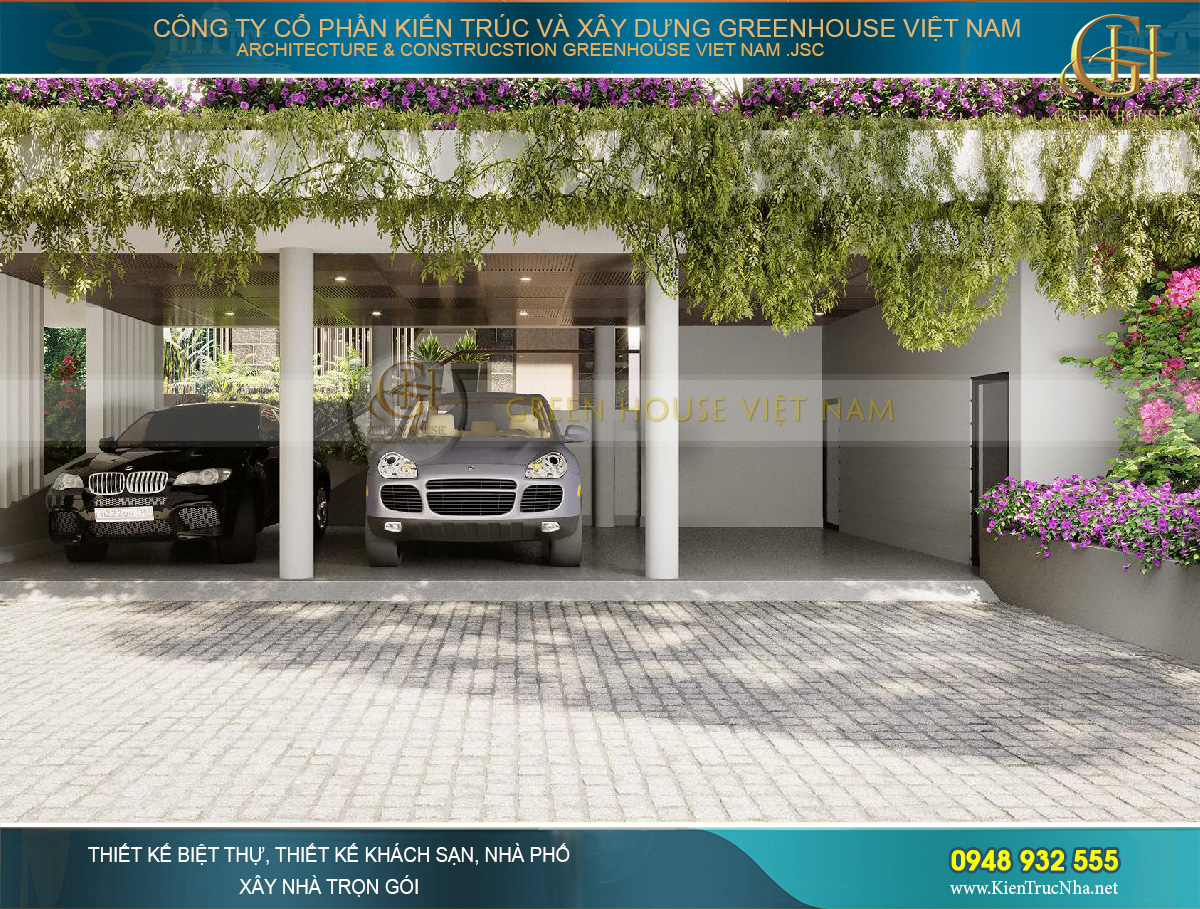 thiết kế nội thất biệt thự hiện đại 2 tầng