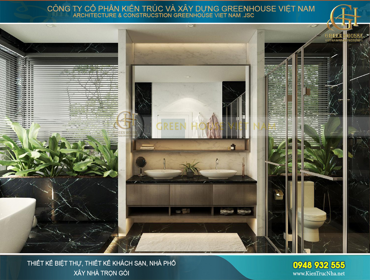 thiết kế nội thất biệt thự hiện đại 2 tầng