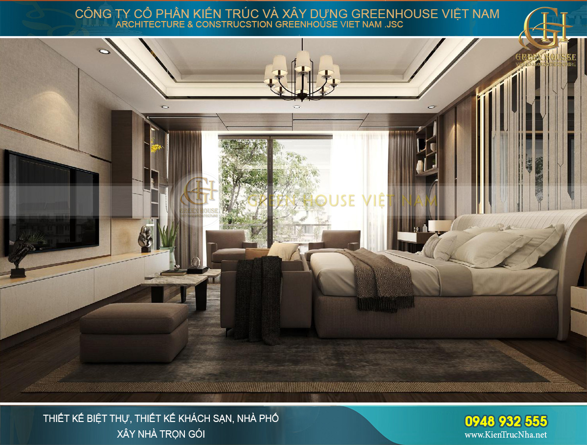 thiết kế nội thất biệt thự hiện đại 2 tầng