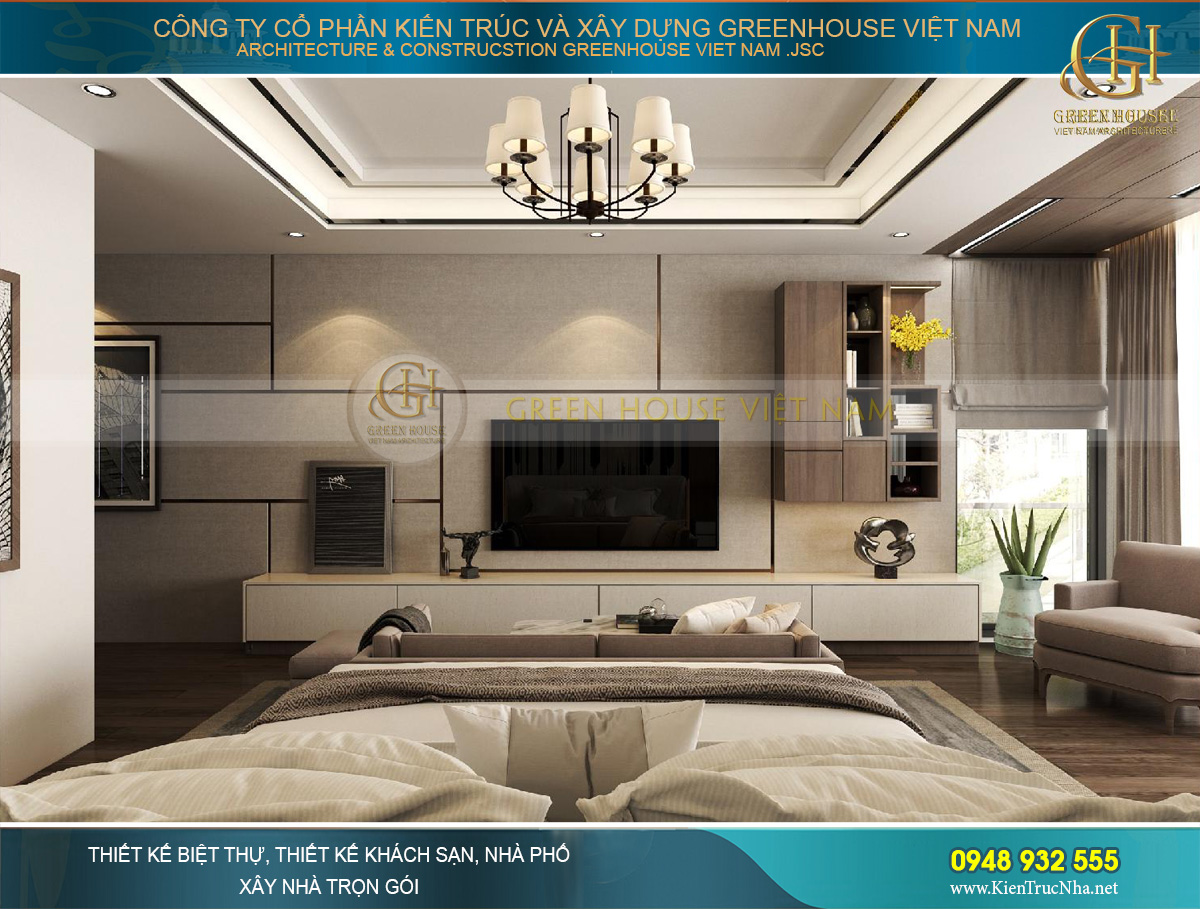 thiết kế nội thất biệt thự hiện đại 2 tầng