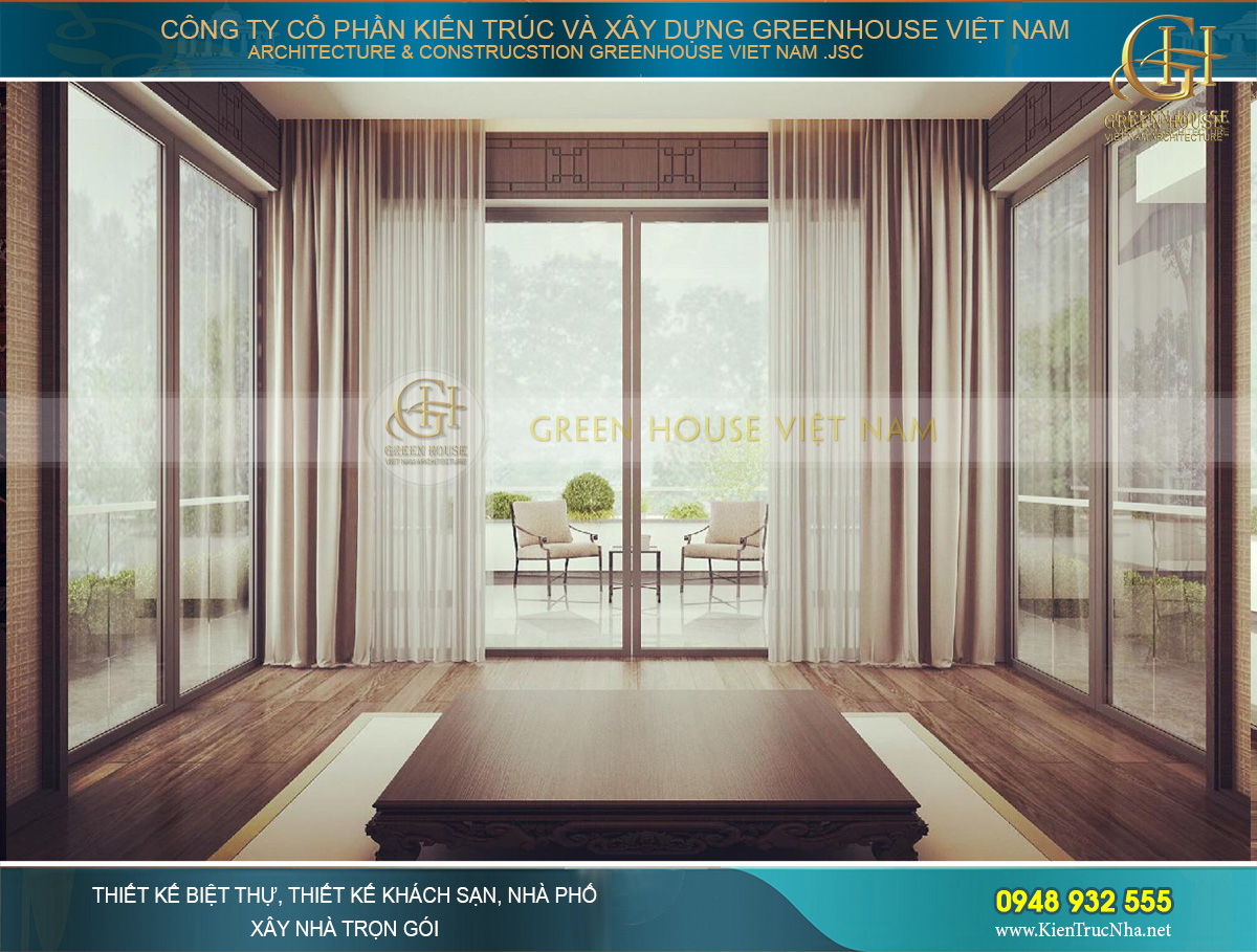 thiết kế nội thất biệt thự hiện đại 2 tầng