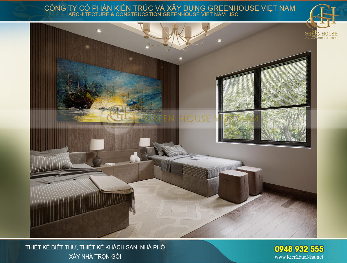 thiết kế nội thất biệt thự hiện đại 2 tầng