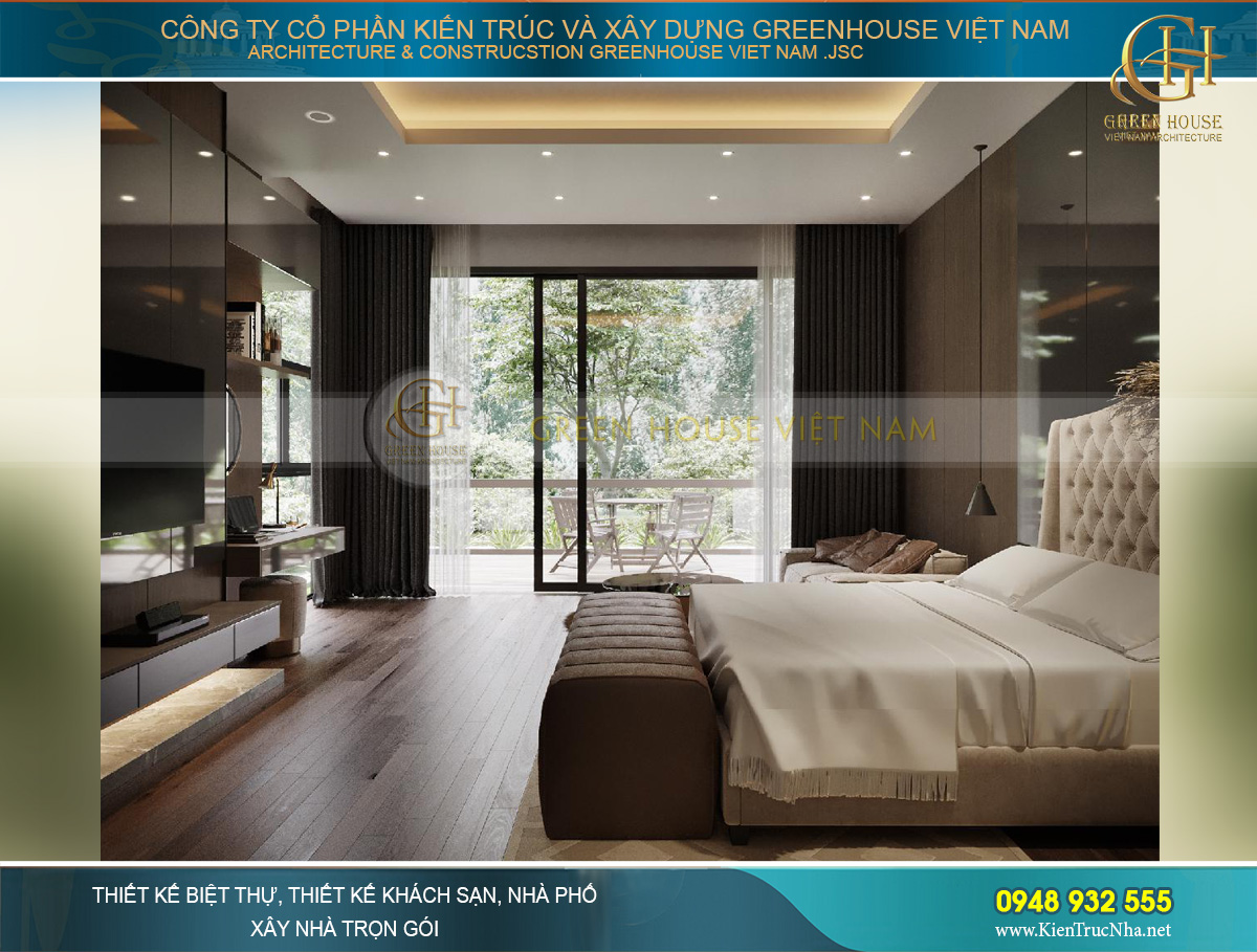 thiết kế nội thất biệt thự hiện đại 2 tầng 460M2