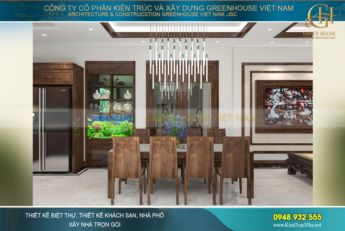 mẫu nội thất biệt thự hiện đại á đông