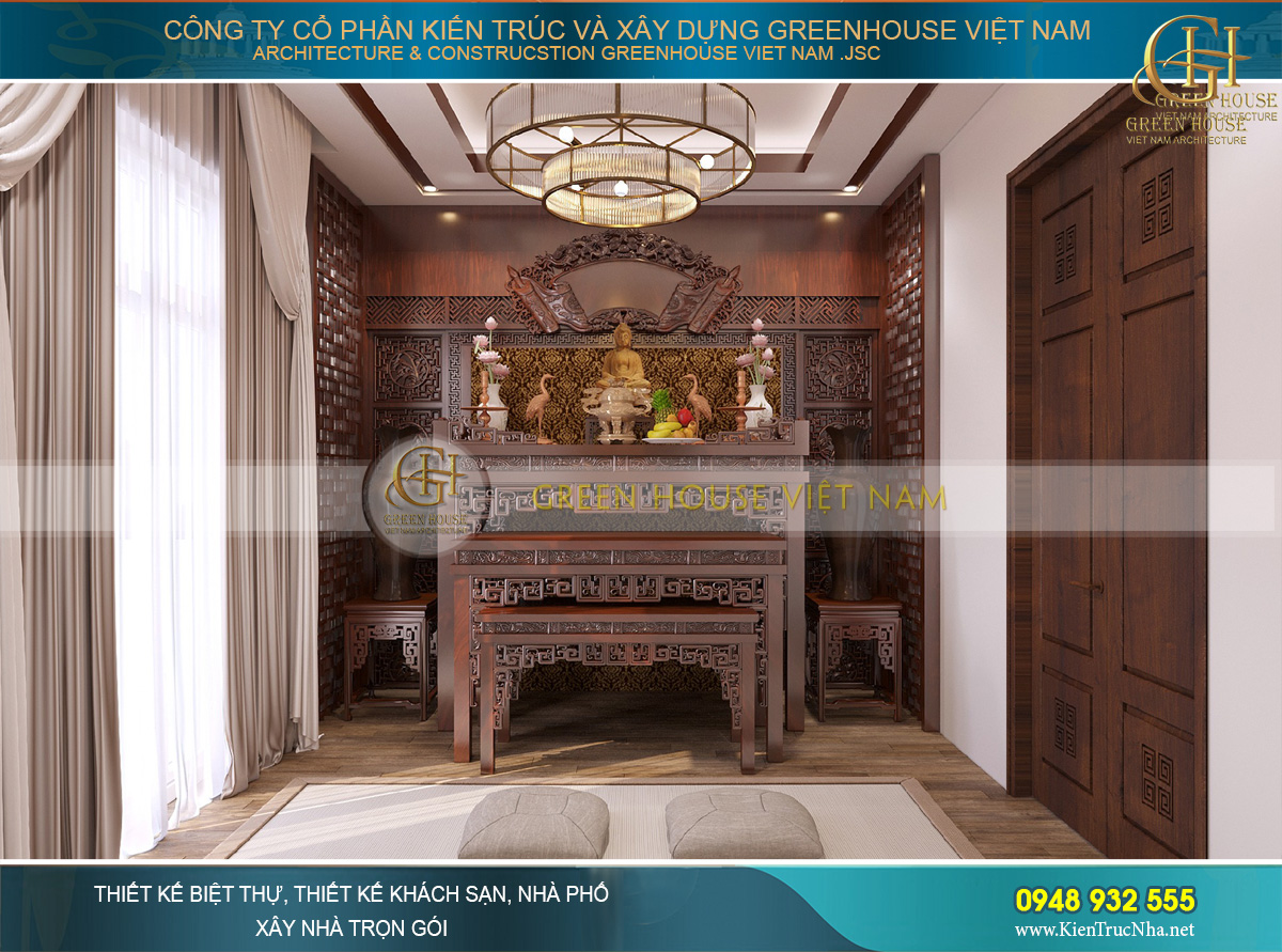 Thiết kế nội thất phòng khách hiện đại của nhà phố 4 tầng