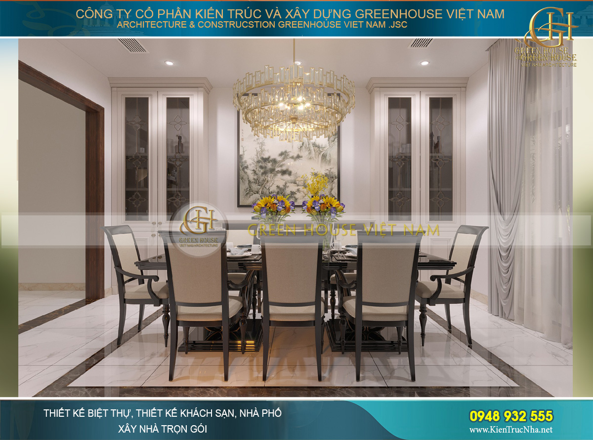 Thiết kế nội thất phòng khách hiện đại của nhà phố 4 tầng