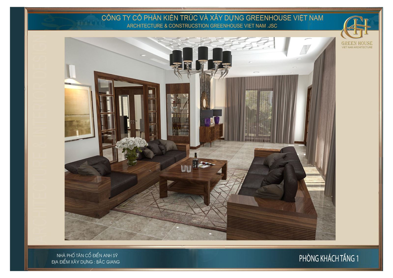 Sử dụng 2 cửa kính lớn để mang đến ánh sáng tự nhiên cho căn phòng