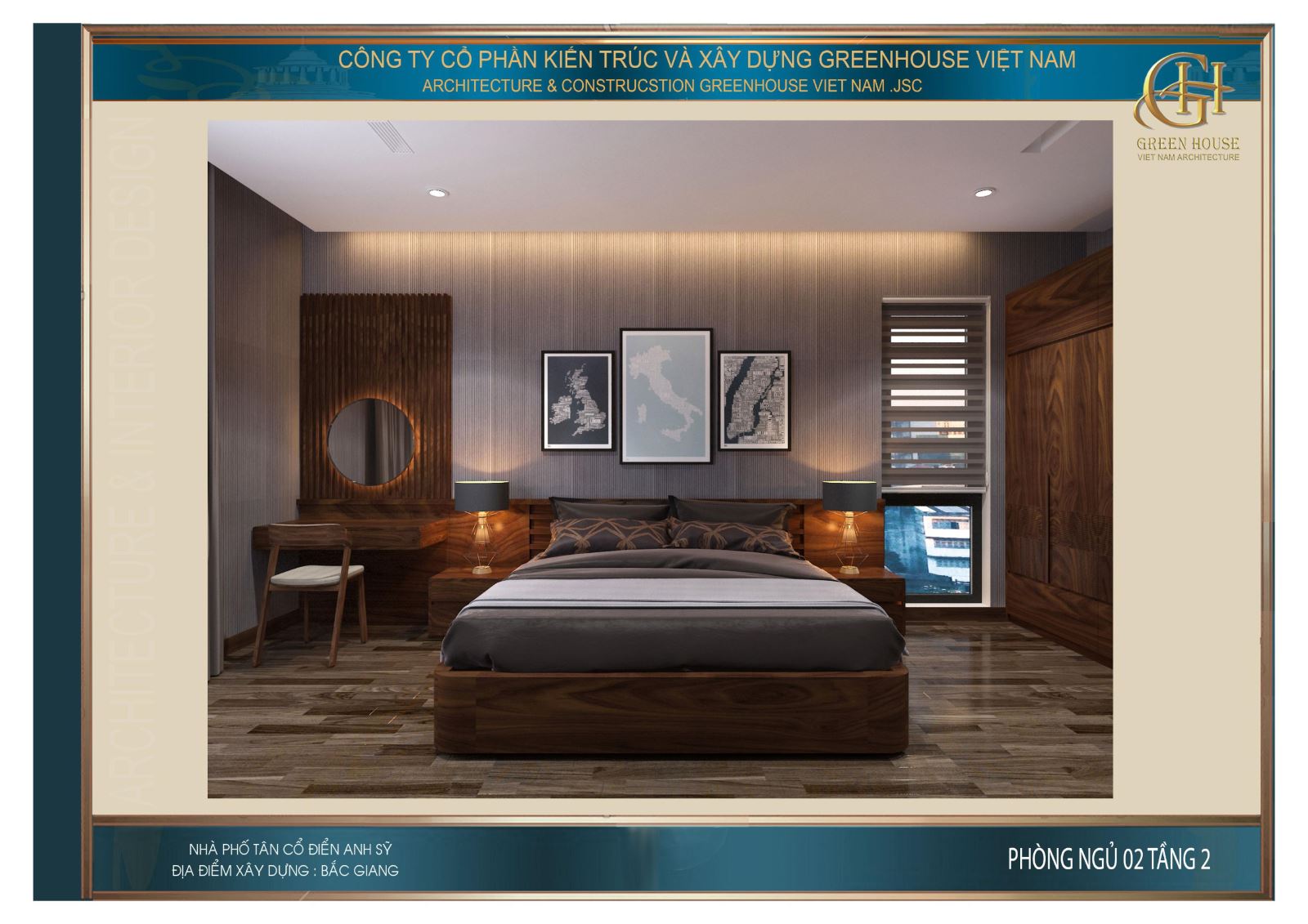 Căn phòng ngủ mang vẻ đẹp sang trọng với đôi nét hoài cổ