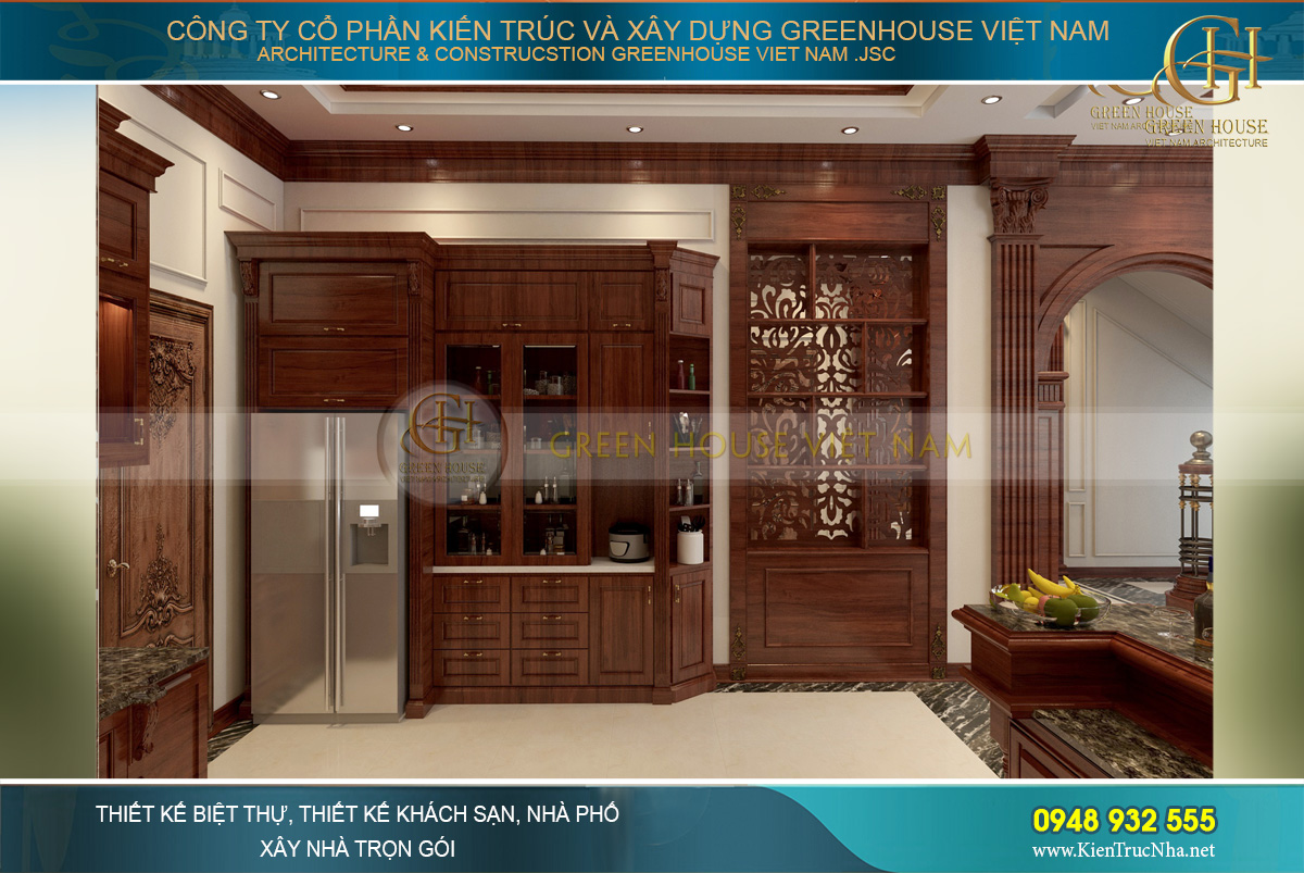 Thiết kế nội thất biệt thự tân cổ điển 3 tầng 