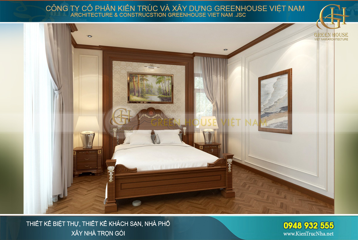 Thiết kế nội thất biệt thự tân cổ điển 3 tầng 