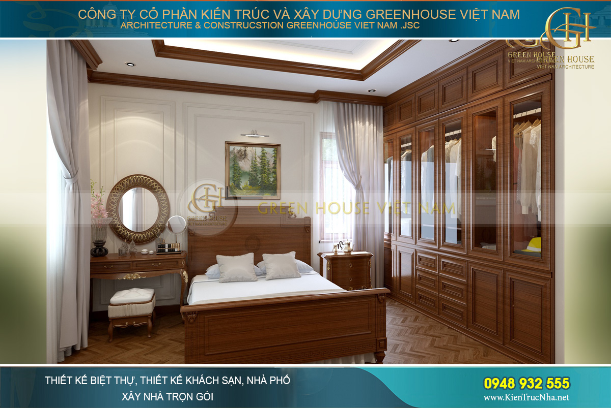 Thiết kế nội thất biệt thự tân cổ điển 3 tầng 