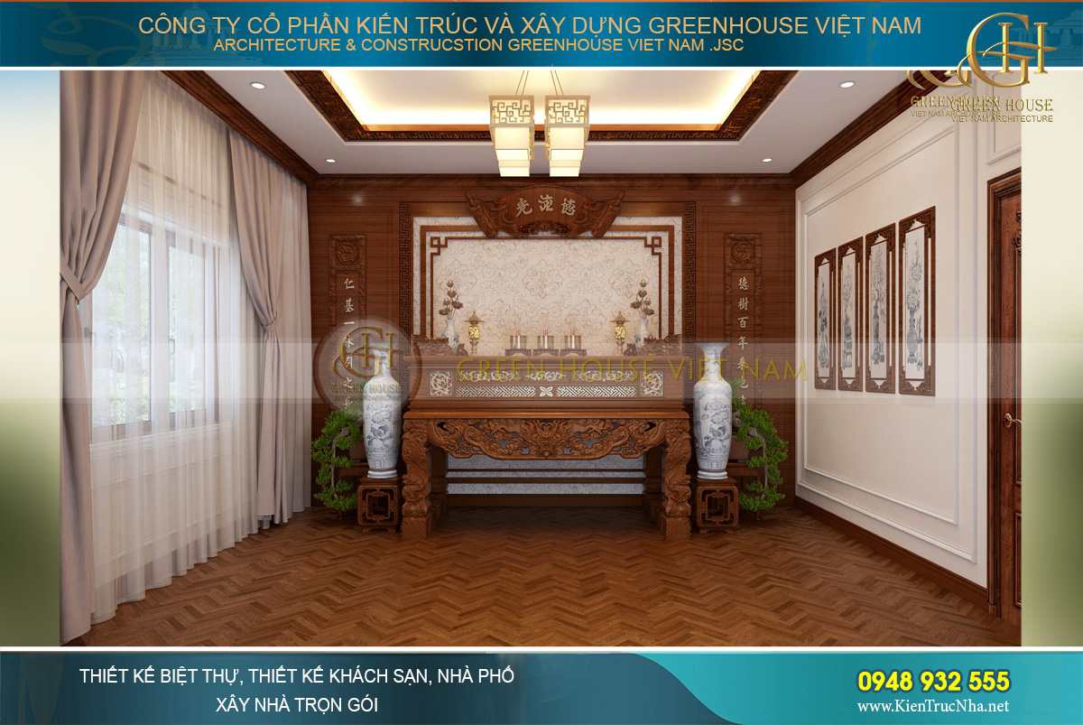 Thiết kế nội thất biệt thự tân cổ điển 3 tầng 