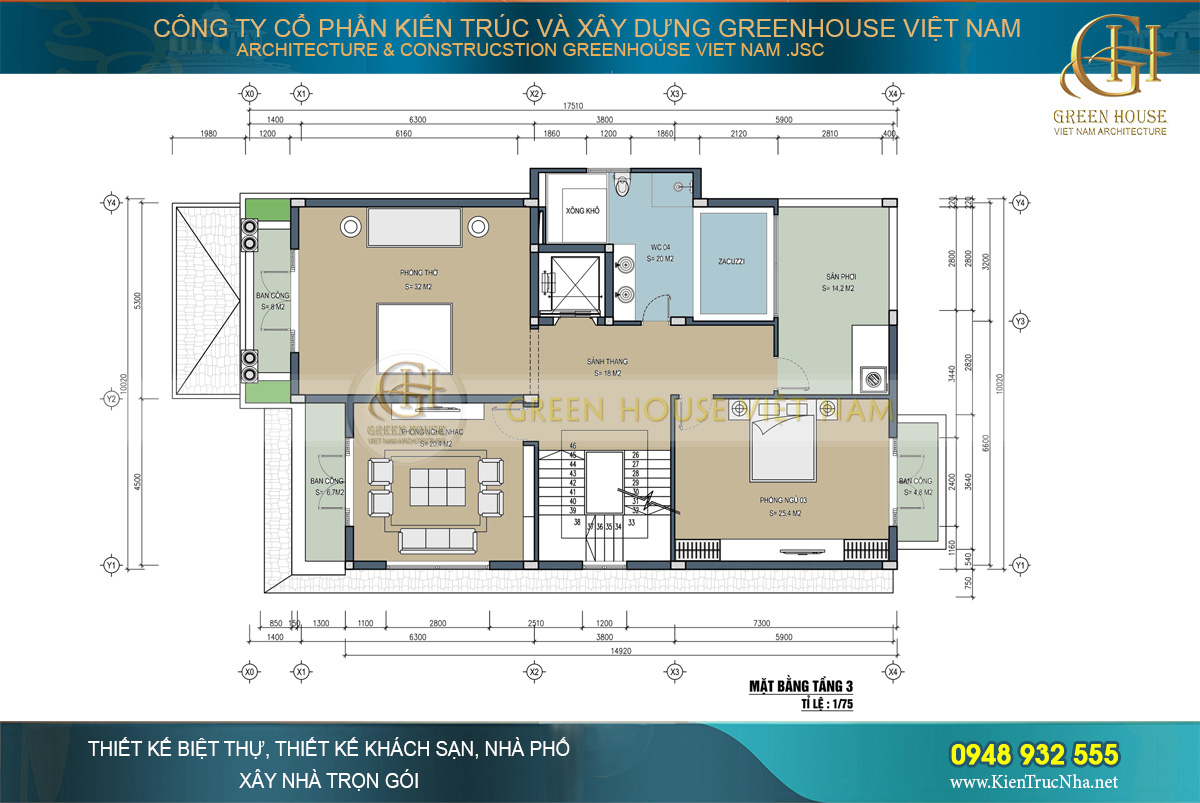 thiết kế nội thất biệt thự tân cổ điển 3 tầng tại hải phòng