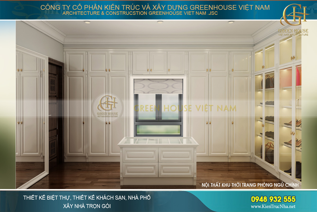 thiết kế nội thất biệt thự tân cổ điển 3 tầng tại hải phòng