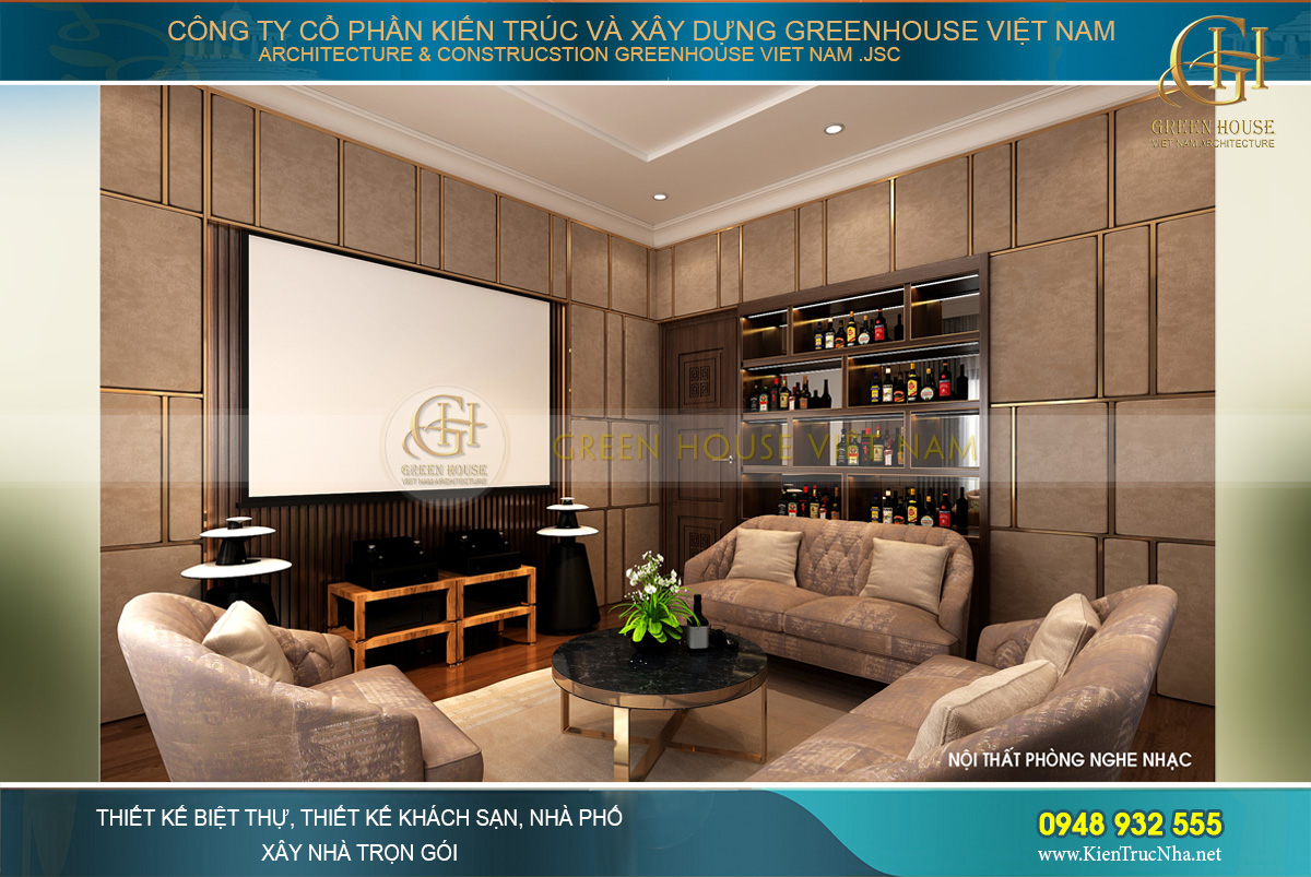 thiết kế nội thất biệt thự tân cổ điển 3 tầng tại hải phòng