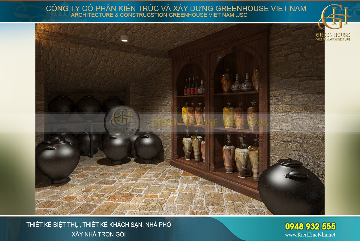 thiết kế nội thất biệt thự tân cổ điển 4 tầng 400m2