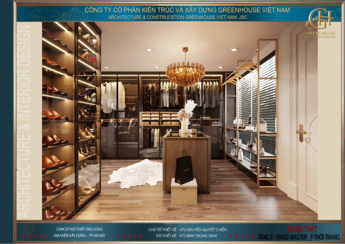 Phòng thời trang mang đến vẻ đẹp sang trọng ấn tượng