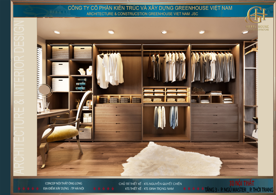 Thiết kế góc để đồ cho gia chủ