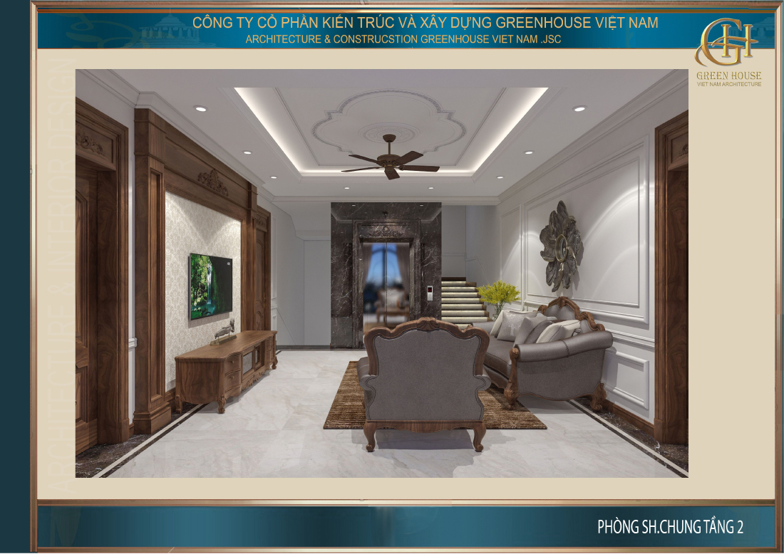 Phòng sinh hoạt chung với vẻ đẹp khiến bất cứ ai cũng phải ngưỡng mộ