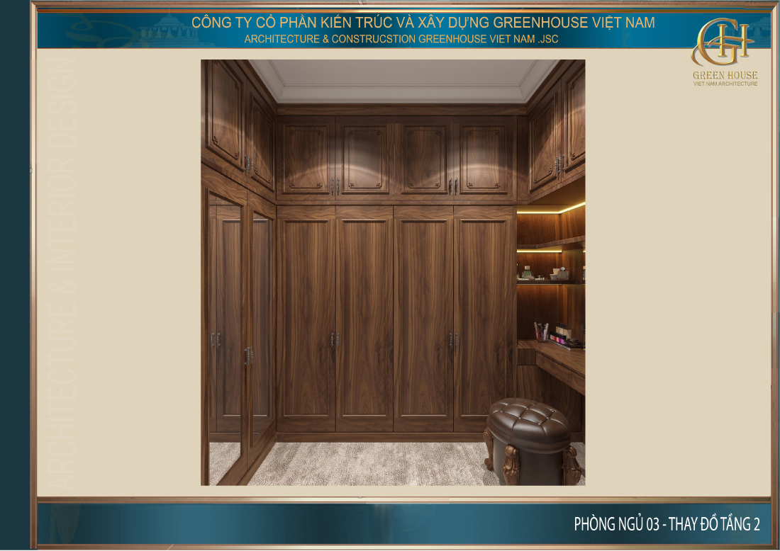 Phòng thay đồ của phòng ngủ tại tầng 2