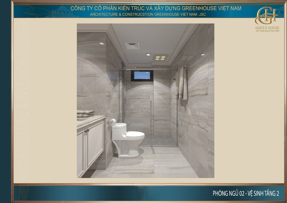 Thiết kế phòng vệ sinh của phòng ngủ số 2