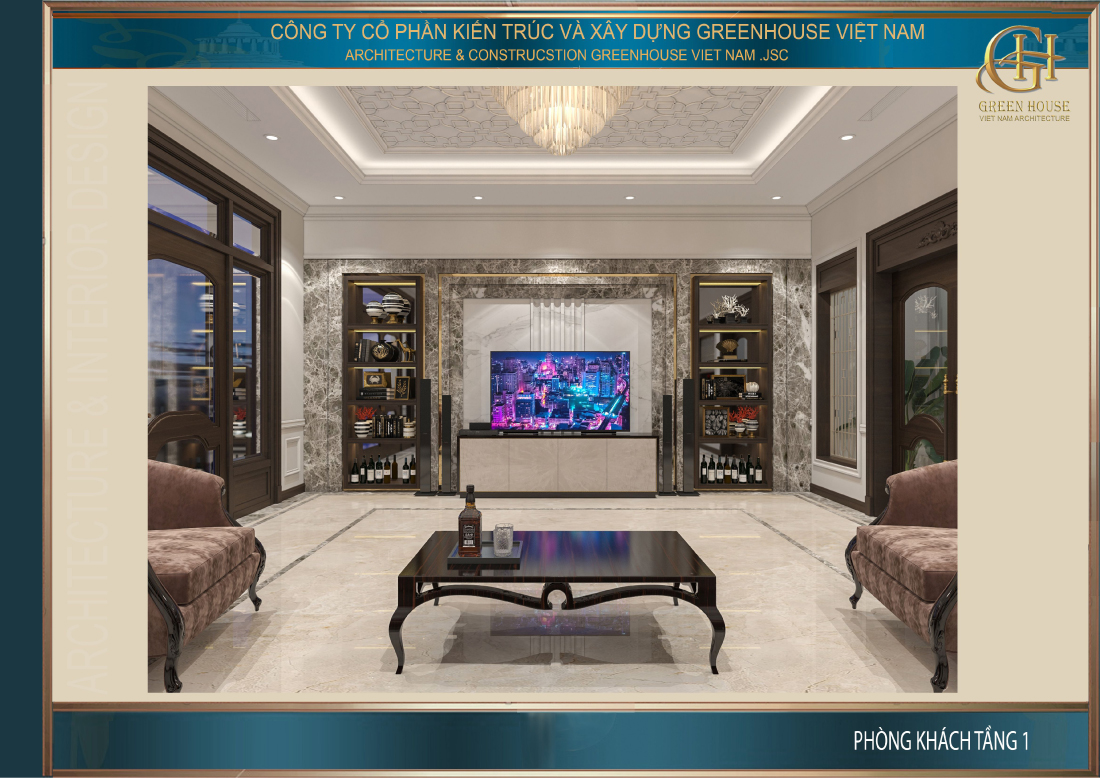 Thiết kế nội thất phòng khách đề cao yếu tố phong thủy cho gia chủ