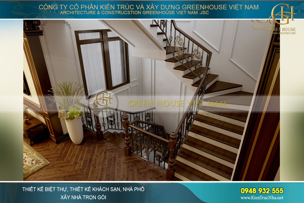 thiết kế nội thất biệt thự tân cổ điển waterfront Hải Phòng