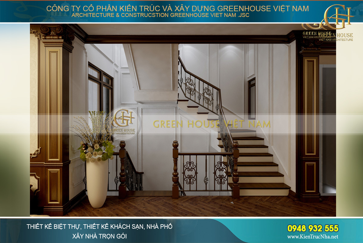 thiết kế nội thất biệt thự tân cổ điển waterfront Hải Phòng