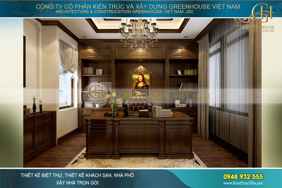 thiết kế nội thất biệt thự tân cổ điển waterfront Hải Phòng