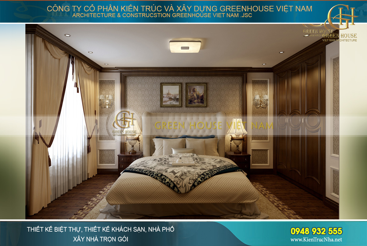 thiết kế nội thất biệt thự tân cổ điển waterfront Hải Phòng