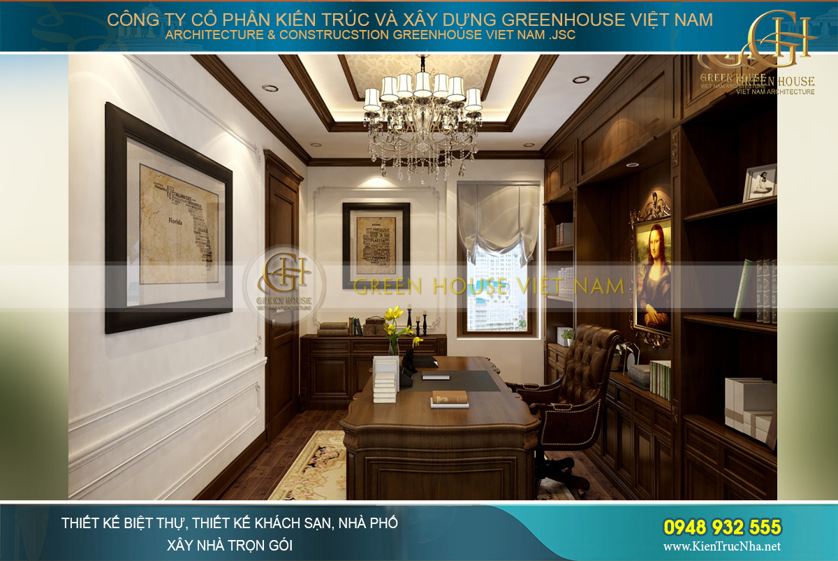 thiết kế nội thất biệt thự tân cổ điển waterfront Hải Phòng