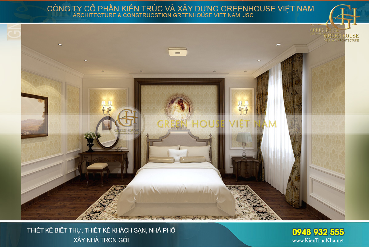 thiết kế nội thất biệt thự tân cổ điển waterfront Hải Phòng